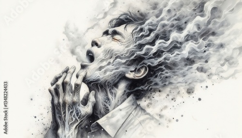 Wallpaper Mural Surreal close-up of emotion an abstract art portrait in an introspective environment Torontodigital.ca