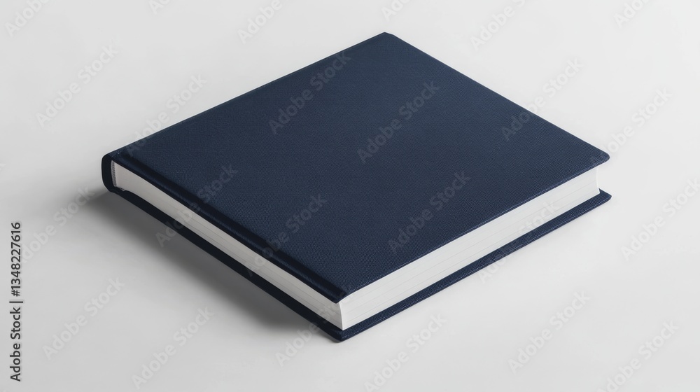 Elegant hardcover notebook mockup, rich navy blue textile cover, floating in white space, multiple angles perspective, realistic fabric texture, subtle shadow casting, photorealistic 3d rendering, Elegant hardcover notebook mockup, rich navy blue textile cover, floating in white space, multiple angles perspective, realistic fabric texture, subtle shadow casting, photorealistic 3d rendering,