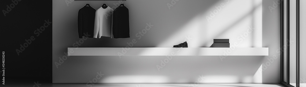 Obraz premium A minimalist, visually appealing setting for product mockups or demonstrating a brand's style.