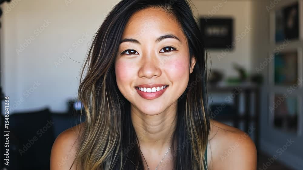 Businesswoman Shares Insights During Podcast Interview in Cozy Setting Generative AI Businesswoman Shares Insights During Podcast Interview in Cozy Setting Generative AI