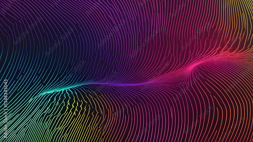 Colorful Abstract Waves - Digital Art Spectrum Flow Colorful Abstract Waves - Digital Art Spectrum Flow