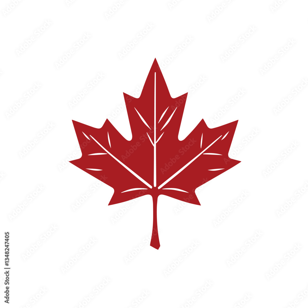 Naklejka premium Maple leaf leaves autumn tree nature line and flat isolated vector outline illustration.