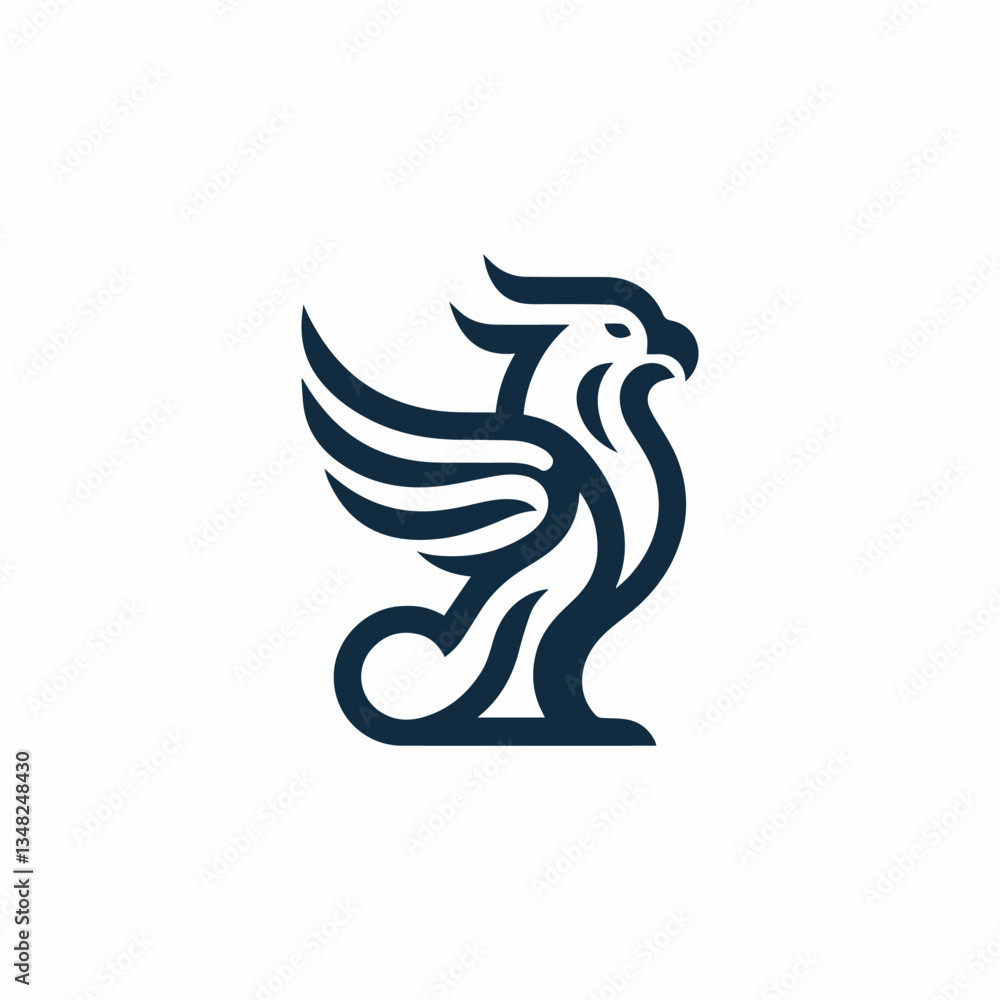Fototapeta premium Gryphon line logo