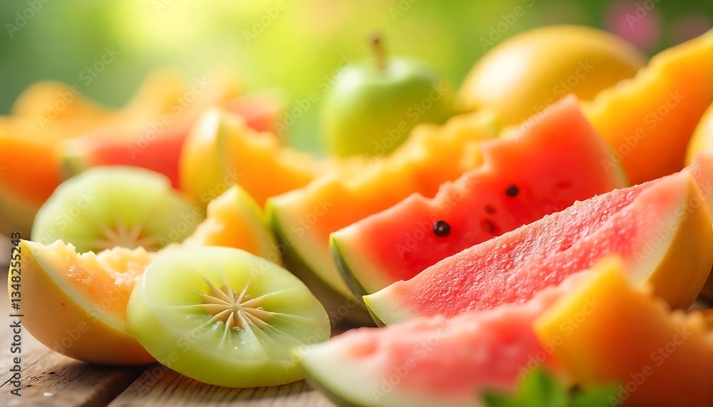 fresh fruit salad Food Fruit gradient background fresh fruit salad Food Fruit gradient background