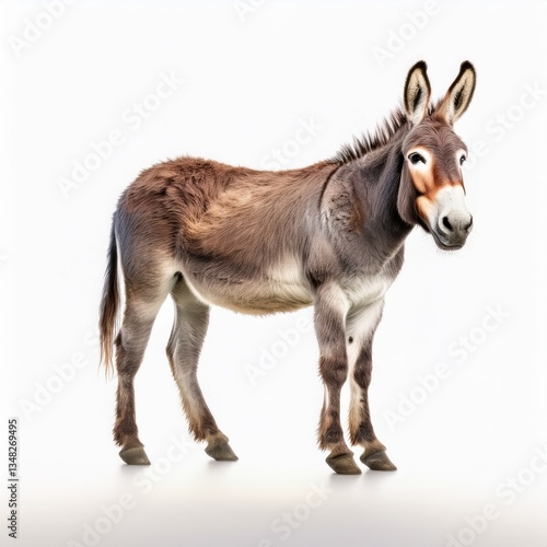 Cute Donkey Standing in a Bright Environment