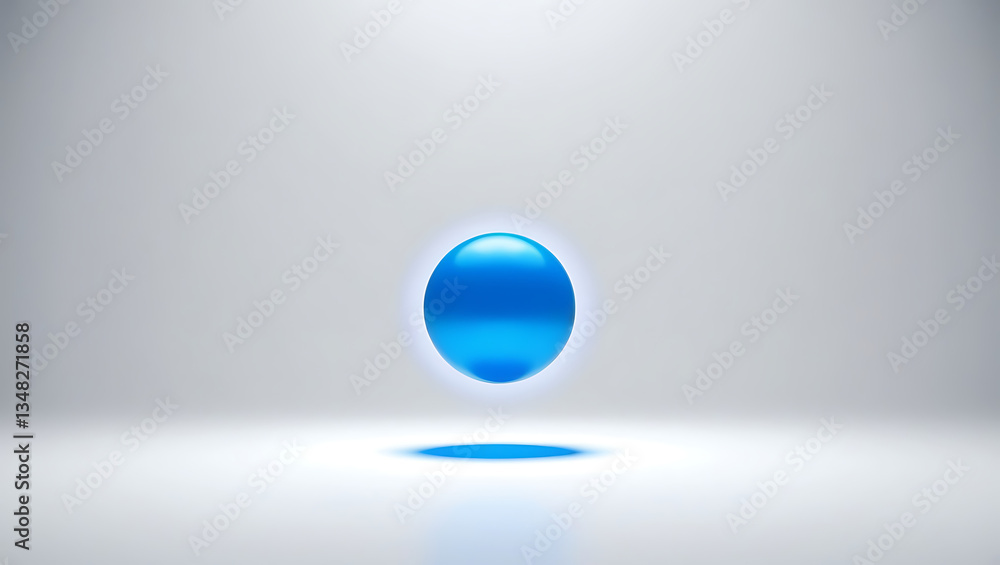 Modern Aesthetic with a Floating Blue Dot Modern Aesthetic with a Floating Blue Dot