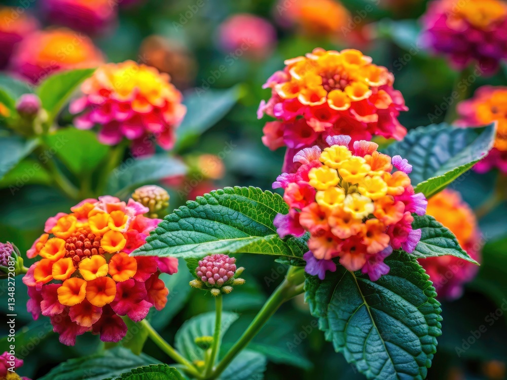 Lantana Flowers Long Exposure Photography: Vibrant Summer Garden Blooms Lantana Flowers Long Exposure Photography: Vibrant Summer Garden Blooms