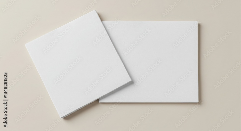 Blank square paper mockups. Blank square paper mockups.