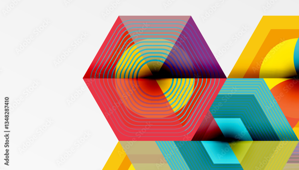 Hexagons, diamonds pattern. Geometric repeating hexagon background Hexagons, diamonds pattern. Geometric repeating hexagon background