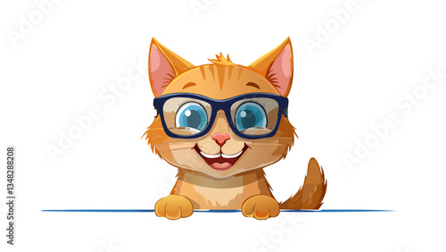 Cartoon Cat Character isolated on a transparent background