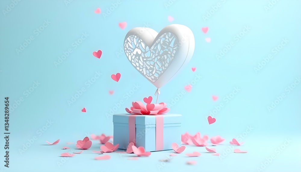 A digital art illustration with a monochromatic color scheme, featuring a light blue background and a central composition A digital art illustration with a monochromatic color scheme, featuring a light blue background and a central composition