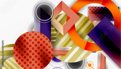Dynamic complex geometric abstract background