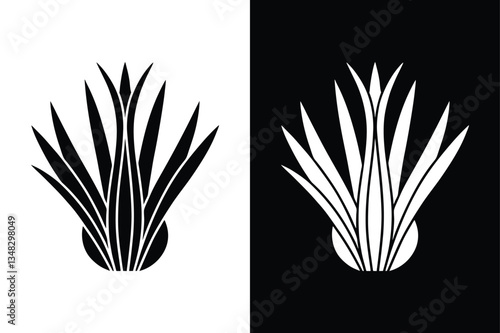 Lemongrass Icon Silhouette. Premium Vector for Herb & Spice Designs