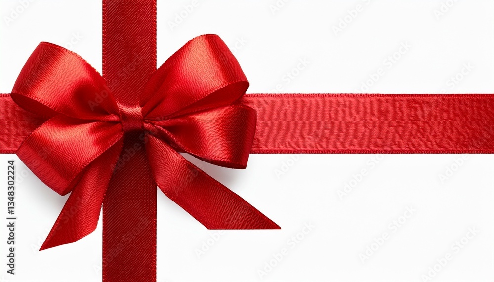 a large red ribbon bow on the left of a long straight piece of ribbon and a vertical piece to be used as a border for a birthday or christmas banner border isolated against a transparent background a large red ribbon bow on the left of a long straight piece of ribbon and a vertical piece to be used as a border for a birthday or christmas banner border isolated against a transparent background
