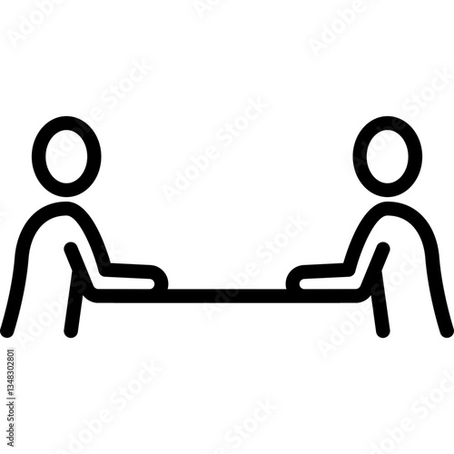 A Politician or Businessman at the Negotiating Table Icon