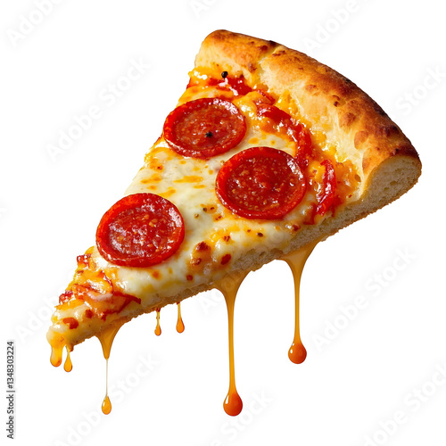pizza on a white background