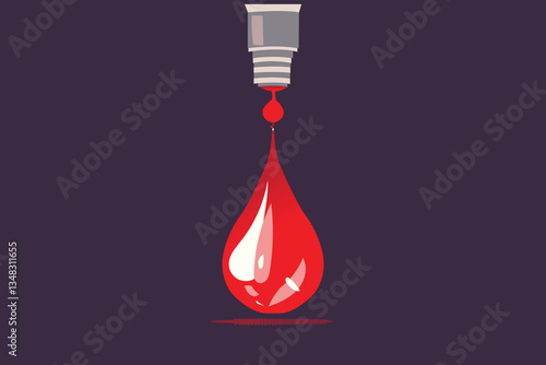 vector illustration of a drop of blood