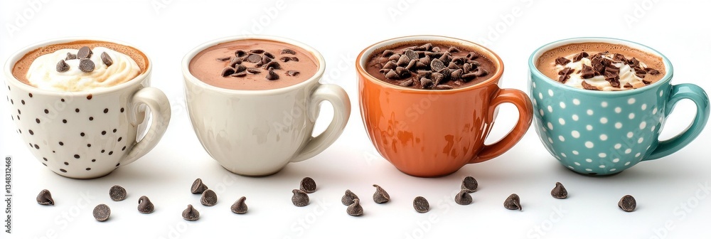 Chocolate Hot Drinks in Cups Chocolate Hot Drinks in Cups