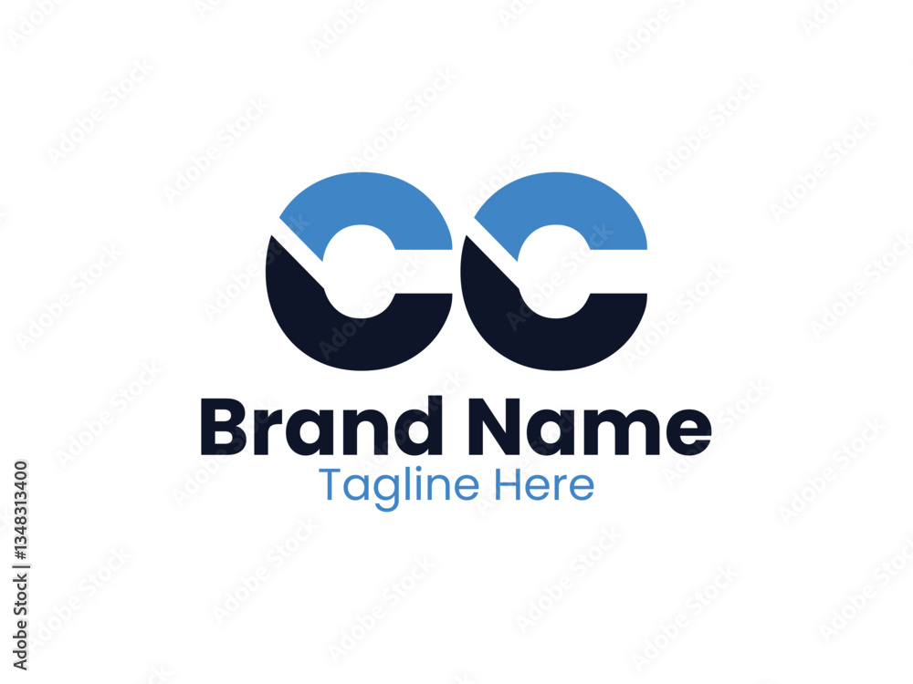 Creative modern initial letter CC logo vector Creative modern initial letter CC logo vector