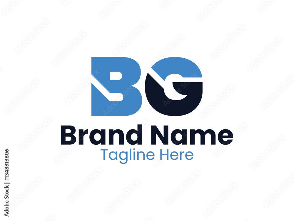 Creative modern initial letter BG logo vector Creative modern initial letter BG logo vector