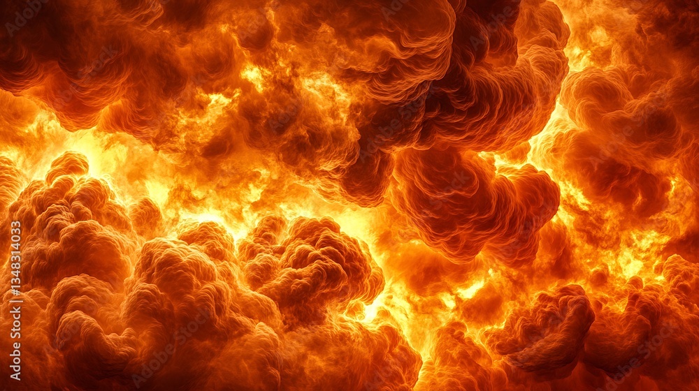 Fiery explosion with smoke, flames, and texture. Fiery explosion with smoke, flames, and texture.