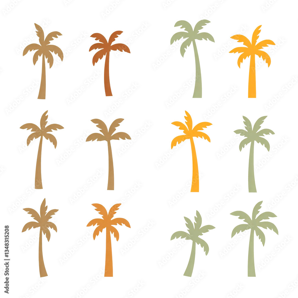 Fototapeta premium set of tropical palms