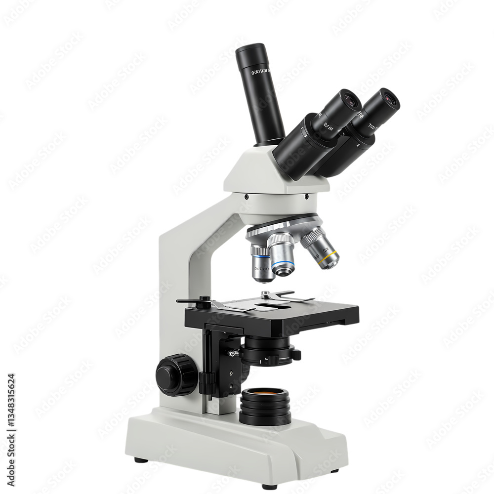 Compound Microscope: Science Image on Transparent background Compound Microscope: Science Image on Transparent background