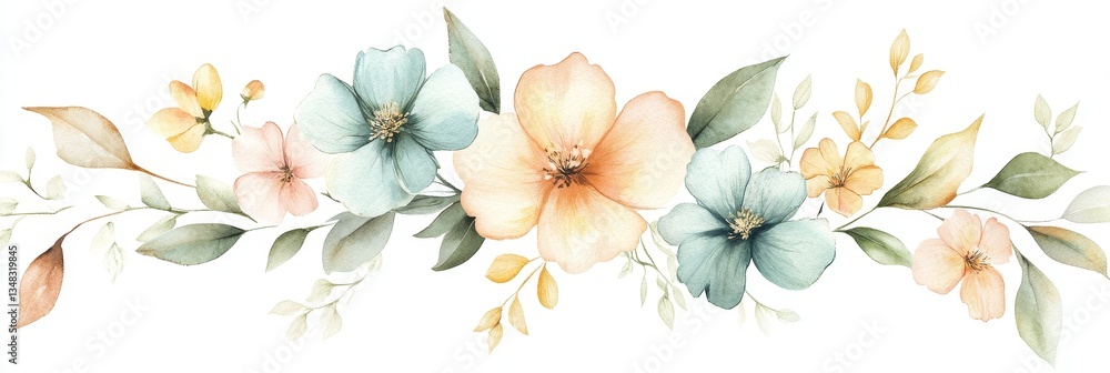 Fototapeta premium Delicate Pastel Floral Arrangement