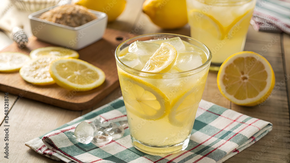 Fototapeta premium glass of lemonade