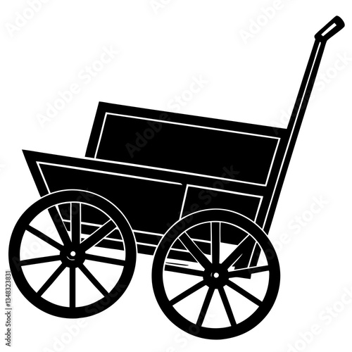 cart on white background