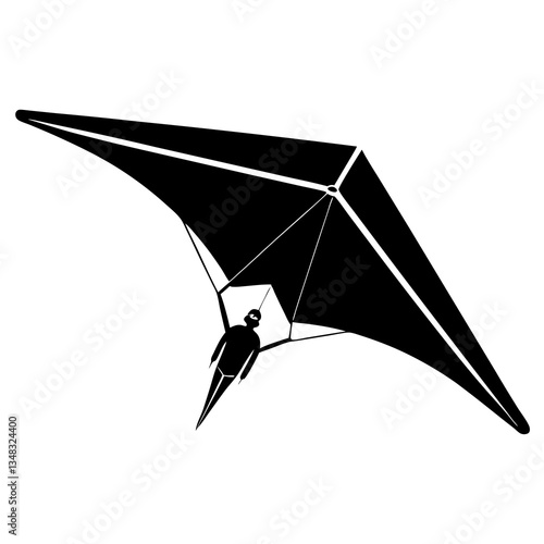 hang glider  vector  illustration