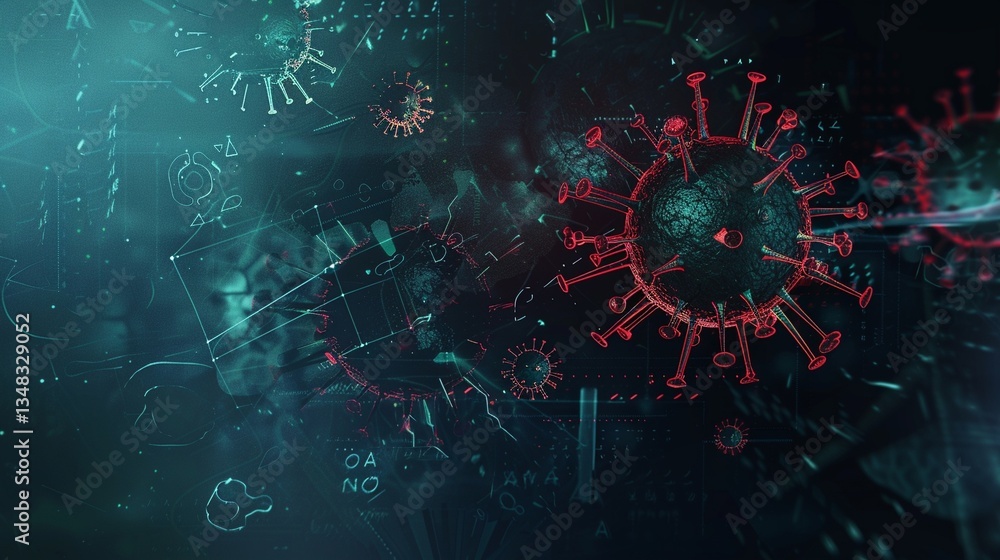Obraz premium 不気味なウイルス感染警告画面7