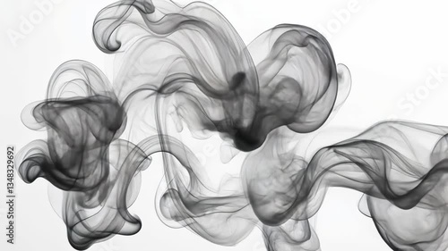 Abstract Smoke Patterns on White (1)