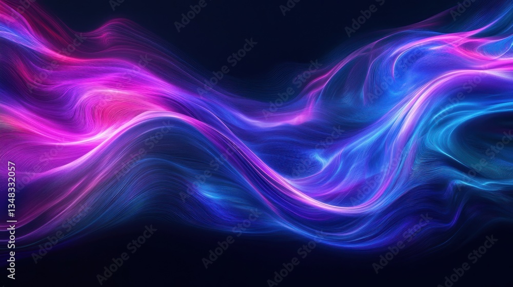 Abstract Neon Waves: A Symphony of Pink and Blue Abstract Neon Waves: A Symphony of Pink and Blue