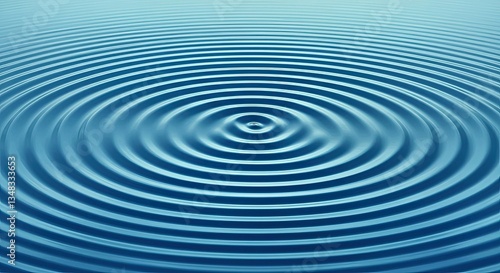 Ripples of Serenity: Concentric ripples radiate outward on the surface of blue water, creating a mesmerizing and calming pattern.