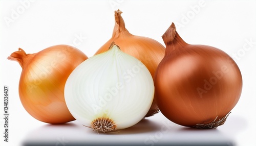 Wallpaper Mural white and brown onion is sitting on transparent background Torontodigital.ca