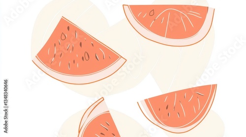 Watermelon Slices Art Print - Summer Fruit Design