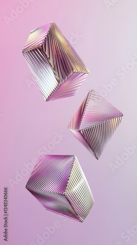 Floating Geometric Shapes: A Modern Architectural Design