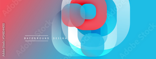 Abstract background with layered translucent gradient shapes