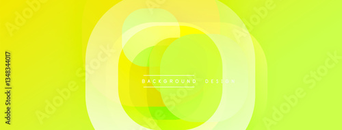 Circular abstract design with overlapping translucent circles and round shapes, blending gradients and smooth curves, creating depth, contrast, and a dynamic visual effect