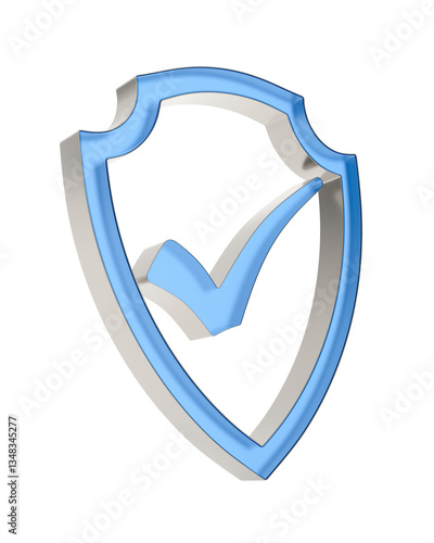 shield with checkmark on wh...