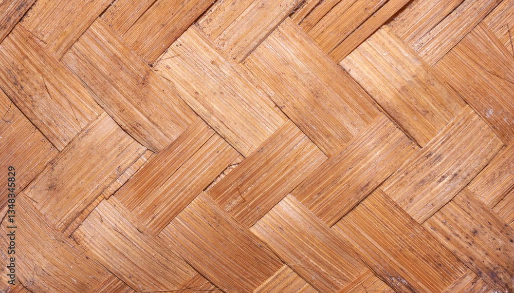 Fototapeta premium Traditional Woven Bamboo Texture Background