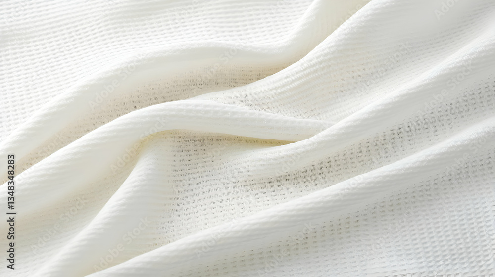 Close Up Of White Woven Fabric Showing Texture And Subtle Light And Shadow Close Up Of White Woven Fabric Showing Texture And Subtle Light And Shadow
