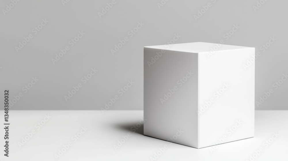 Minimalistic white cube on a smooth surface. Minimalistic white cube on a smooth surface.