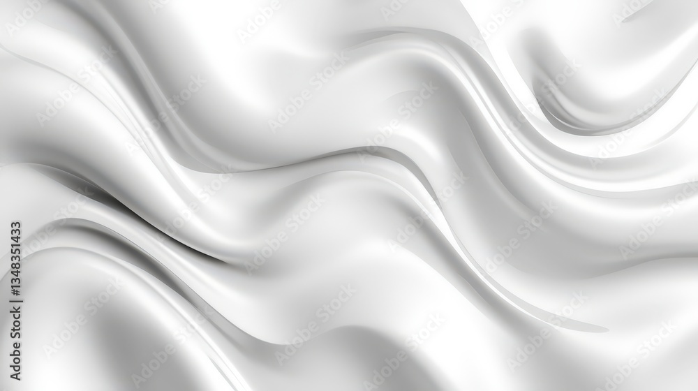 Obraz premium Stunning Abstract White Flowing Curves Design. A Modern and Elegant Abstract Art Piece