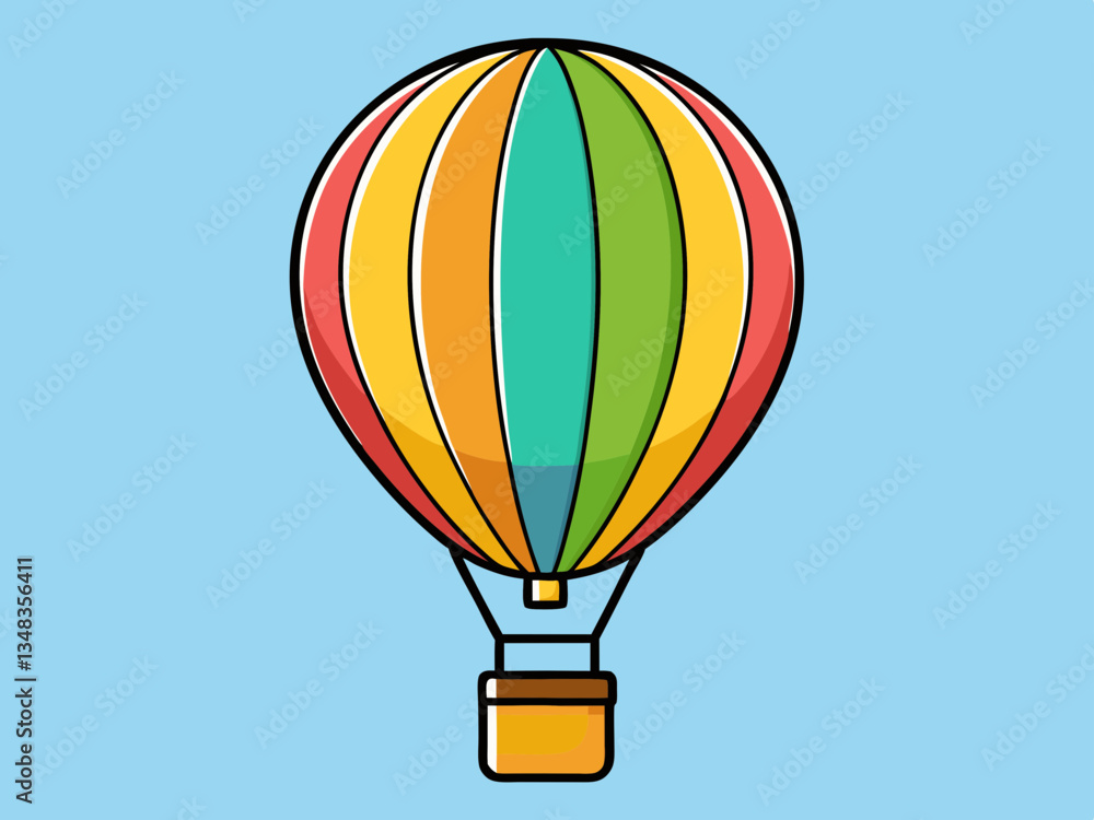 Obraz premium floating hot air balloon