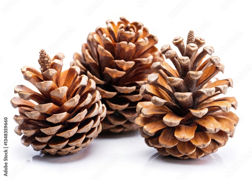 Pine Cones Isolated, White Background, Nature Photography, Set of Four Images, High-Resolution Images, Close-up Pine Cones Pine Cones Isolated, White Background, Nature Photography, Set of Four Images, High-Resolution Images, Close-up Pine Cones