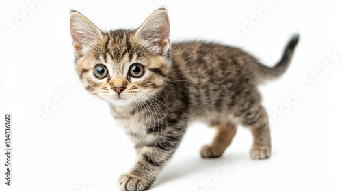 Wallpaper Mural Playful kitten exploring indoor space adorable cat photography light background close-up view Torontodigital.ca