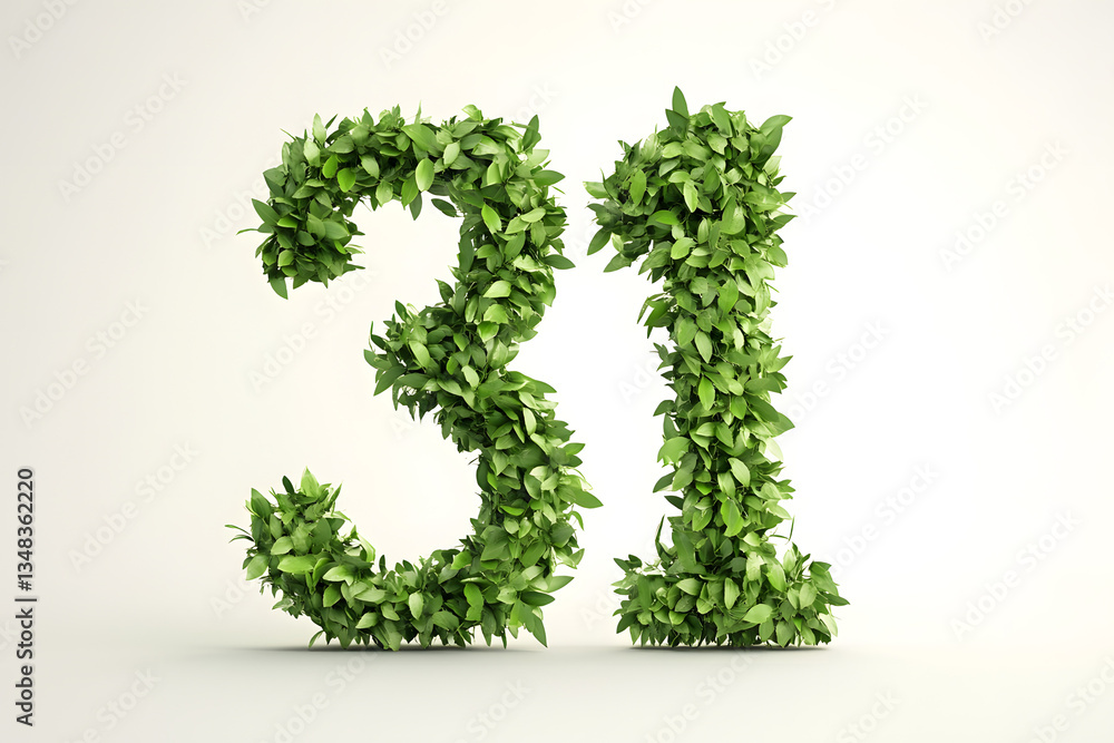 Leaves Form Number Thirty-One Green Leaves Form Number Thirty-One Green