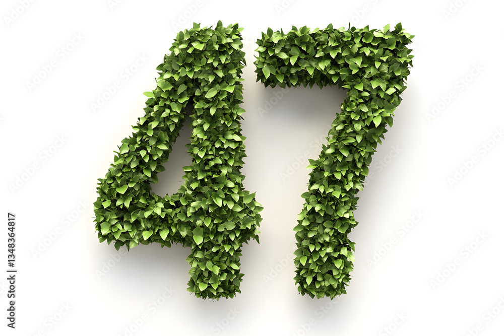Nature's Number: 47 in Lush Greenery Nature's Number: 47 in Lush Greenery
